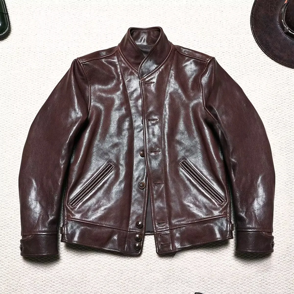 New Arrival Men's Spring Autumn Fall Coat Genuine Leather Cowhide Jacket for Male Motorcyclist Biker Brown Plus Oversized XXXXXL
New Arrival Men's Spring Autumn Fall Coat Genuine Leather Cowhide Jacket for Male Motorcyclist Biker Brown Plus Oversized XXXXXL