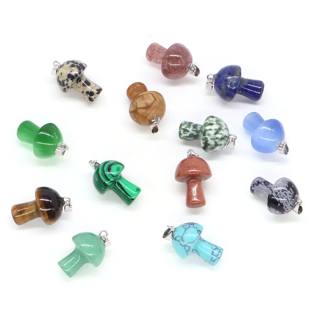 20mm Crystal Mushroom Pendant Natural Quartz Reiki Healing Stone For Making Necklace Charm Jewelry Accessory Love Gift Wholesale
20mm Crystal Mushroom Pendant Natural Quartz Reiki Healing Stone For Making Necklace Charm Jewelry Accessory Love Gift Wholesale