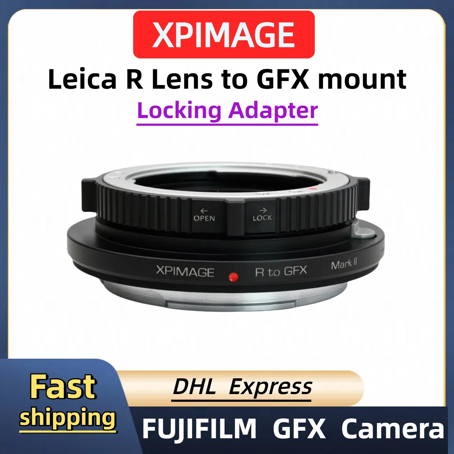 XPIMAGE L/R-GFX Adapter for Leica R lens to Fujifilm GFX camera adapter ring L/R-GFX 100mark II 50SII 100SII 50S 50R
XPIMAGE L/R-GFX Adapter for Leica R lens to Fujifilm GFX camera adapter ring L/R-GFX 100mark II 50SII 100SII 50S 50R