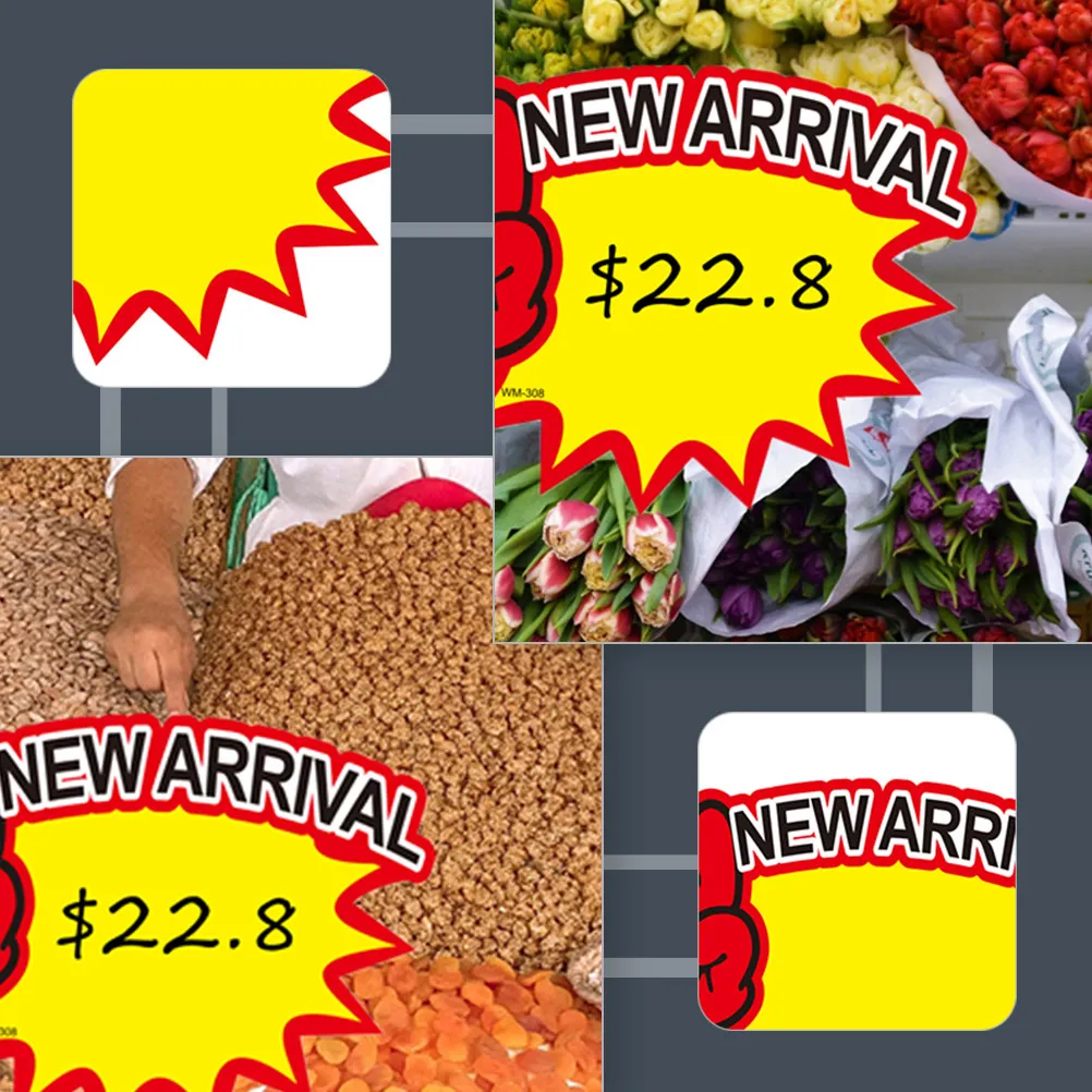 50Pcs Shop Price Tags Blank Advertising Signs Sale Promotional Price Markers Heavy Duty Bright Colored Paper for Market Retail
50Pcs Shop Price Tags Blank Advertising Signs Sale Promotional Price Markers Heavy Duty Bright Colored Paper for Market Retail