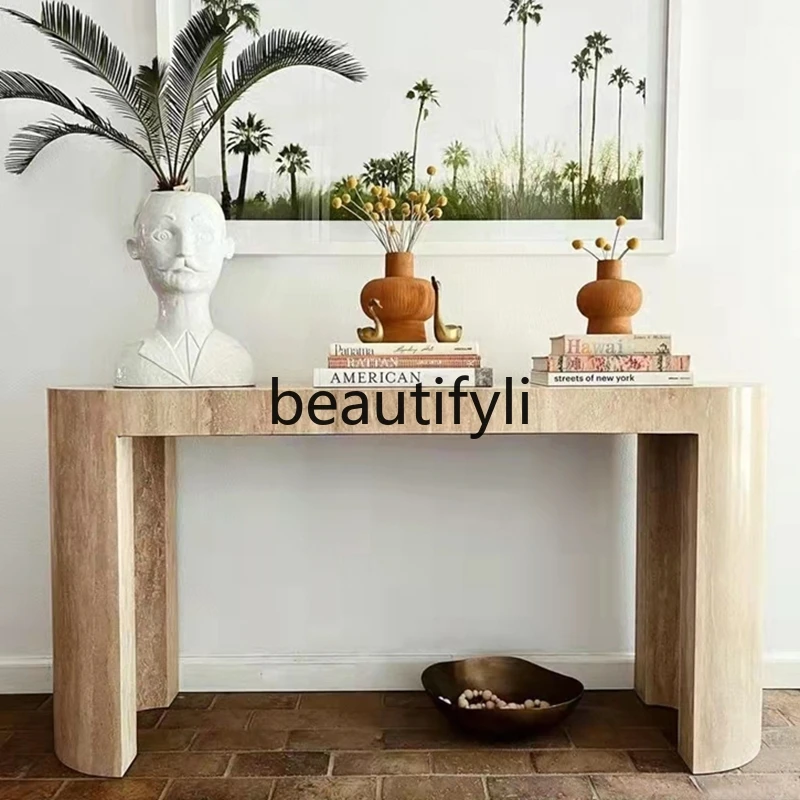 Natural Marble Entryway Console Table Antique Travertine Super White Entryway Table End View Table
Natural Marble Entryway Console Table Antique Travertine Super White Entryway Table End View Table
