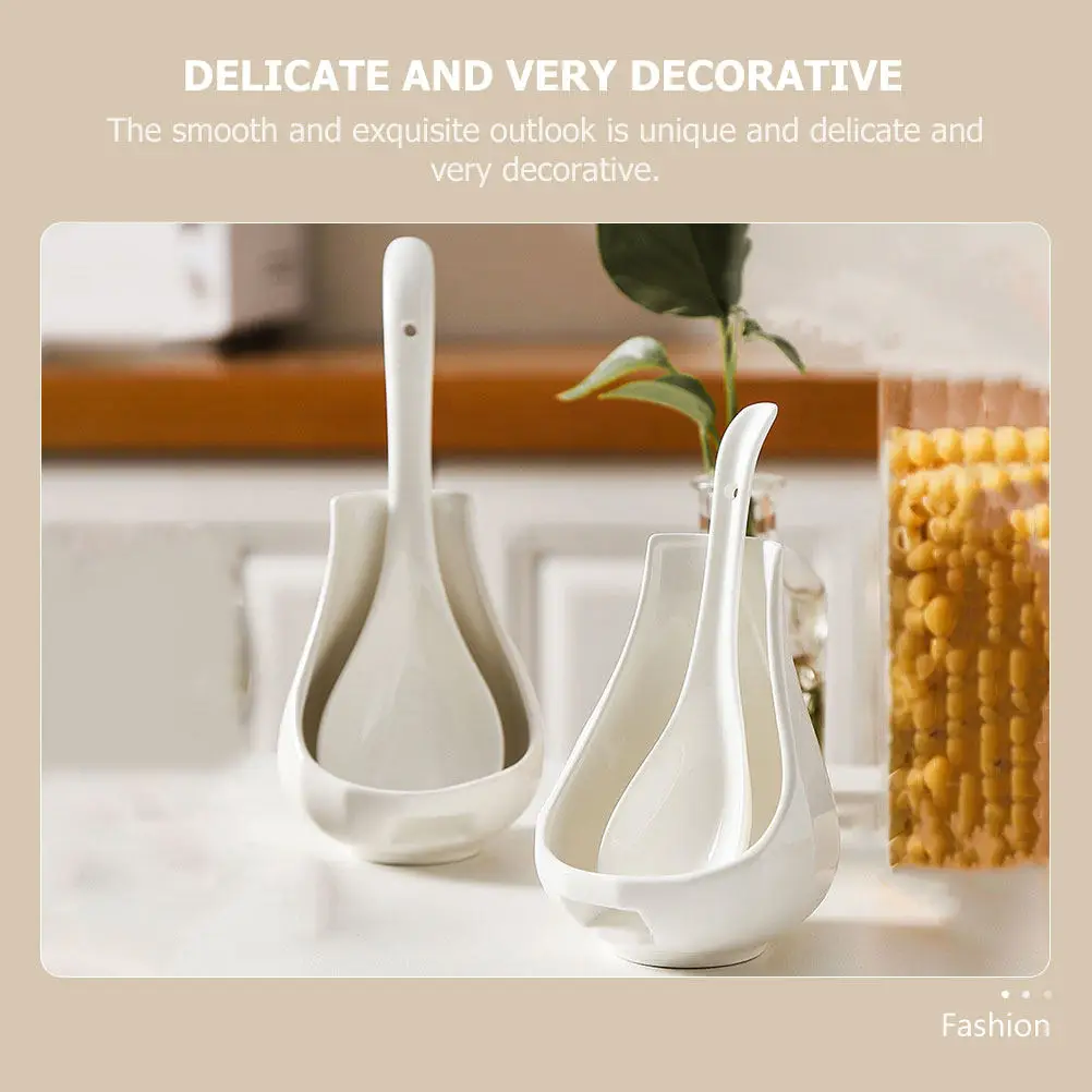 1Set Smooth Exquisite Ceramic Spoon with Holder Stylish Storage Rack for Tabletop Decoration Kitchen Gadgets Dessert Serving
1Set Smooth Exquisite Ceramic Spoon with Holder Stylish Storage Rack for Tabletop Decoration Kitchen Gadgets Dessert Serving
