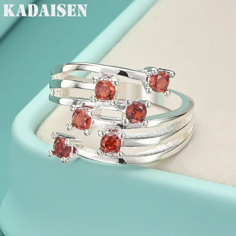 925 Sterling Silver Six-Star Point Zircon 7-10# Ring For Women Wedding Party Fashion Charm Jewelry
925 Sterling Silver Six-Star Point Zircon 7-10# Ring For Women Wedding Party Fashion Charm Jewelry