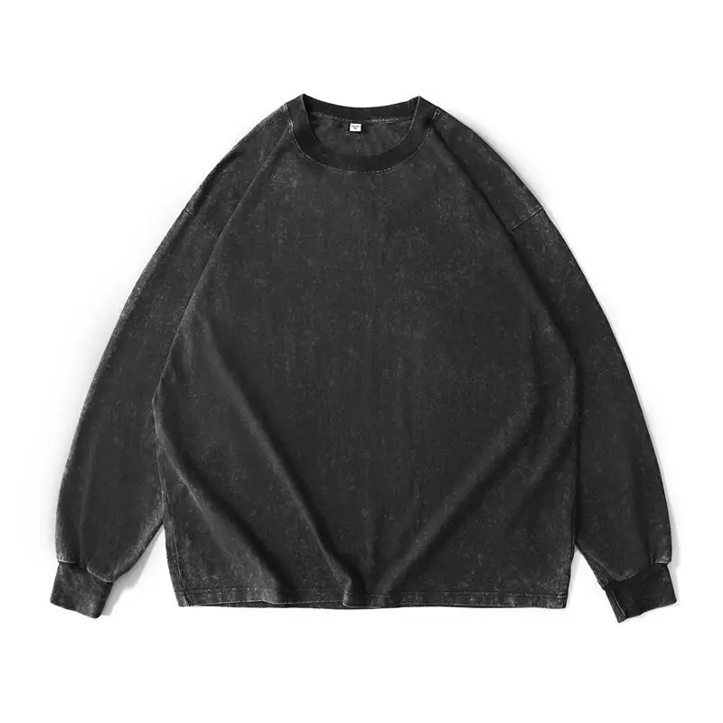 Lezyan из чистого хлопка в стиле ретро, старая свободная футболка с длинными рукавами и круглым вырезом большого размера, топ большого размера, оптовая продажа, уличная одежда 
Lezyan из чистого хлопка в стиле ретро, старая свободная футболка с длинными рукавами и круглым вырезом большого размера, топ большого размера, оптовая продажа, уличная одежда