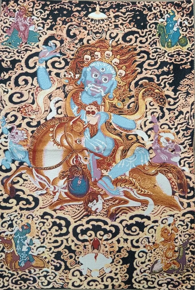 36" Tibet Tibetan Cloth Silk Palden Lhamo Deity Buddha Thangka Thangka Mural
36" Tibet Tibetan Cloth Silk Palden Lhamo Deity Buddha Thangka Thangka Mural