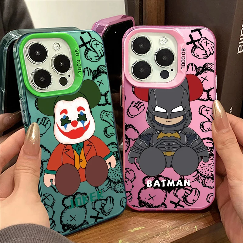 Funny Cartoon B-atmans J-okers For iPhone 15 14 13 12 11 Pro Max XS Max X XR 7 8 Plus 6S Fashion Colorful Silver Phone Case
Funny Cartoon B-atmans J-okers For iPhone 15 14 13 12 11 Pro Max XS Max X XR 7 8 Plus 6S Fashion Colorful Silver Phone Case