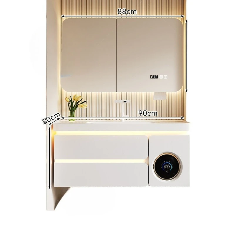 Multi-functional mirror cabinet, washing and drying integrated bathroom cabinet, combined washbasin, toilet bathroom cabinet
Multi-functional mirror cabinet, washing and drying integrated bathroom cabinet, combined washbasin, toilet bathroom cabinet