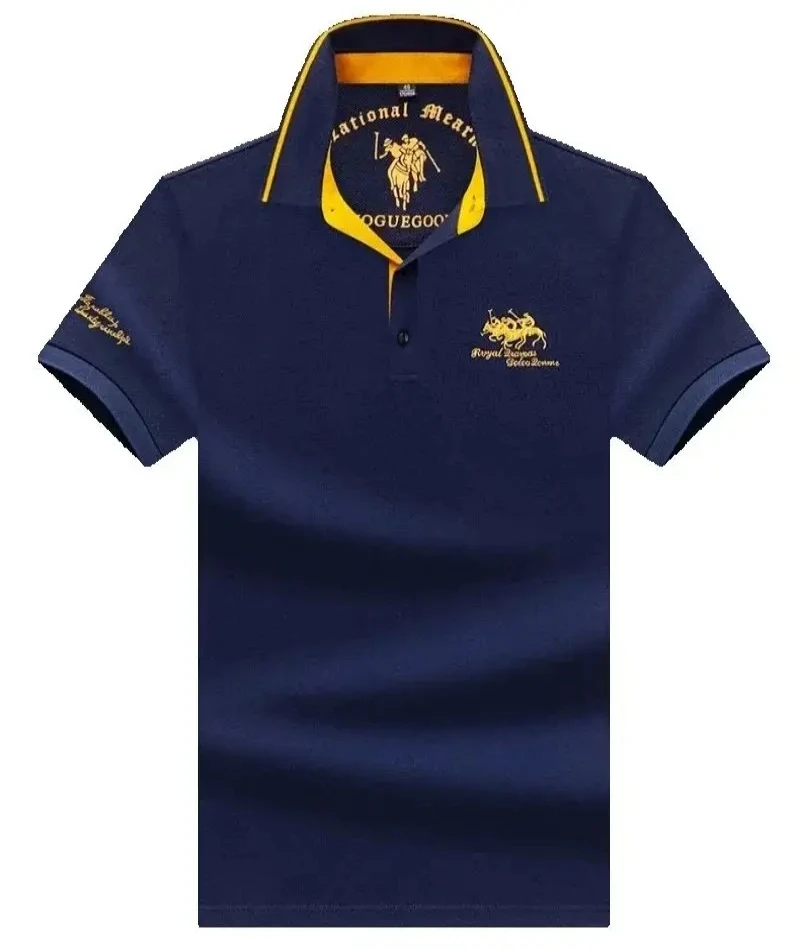 Summer New High Quality Embroidered Logo Polo Shirt for Men, Business, Leisure, Fashion, Comfortable Short Sleeve Top
Summer New High Quality Embroidered Logo Polo Shirt for Men, Business, Leisure, Fashion, Comfortable Short Sleeve Top