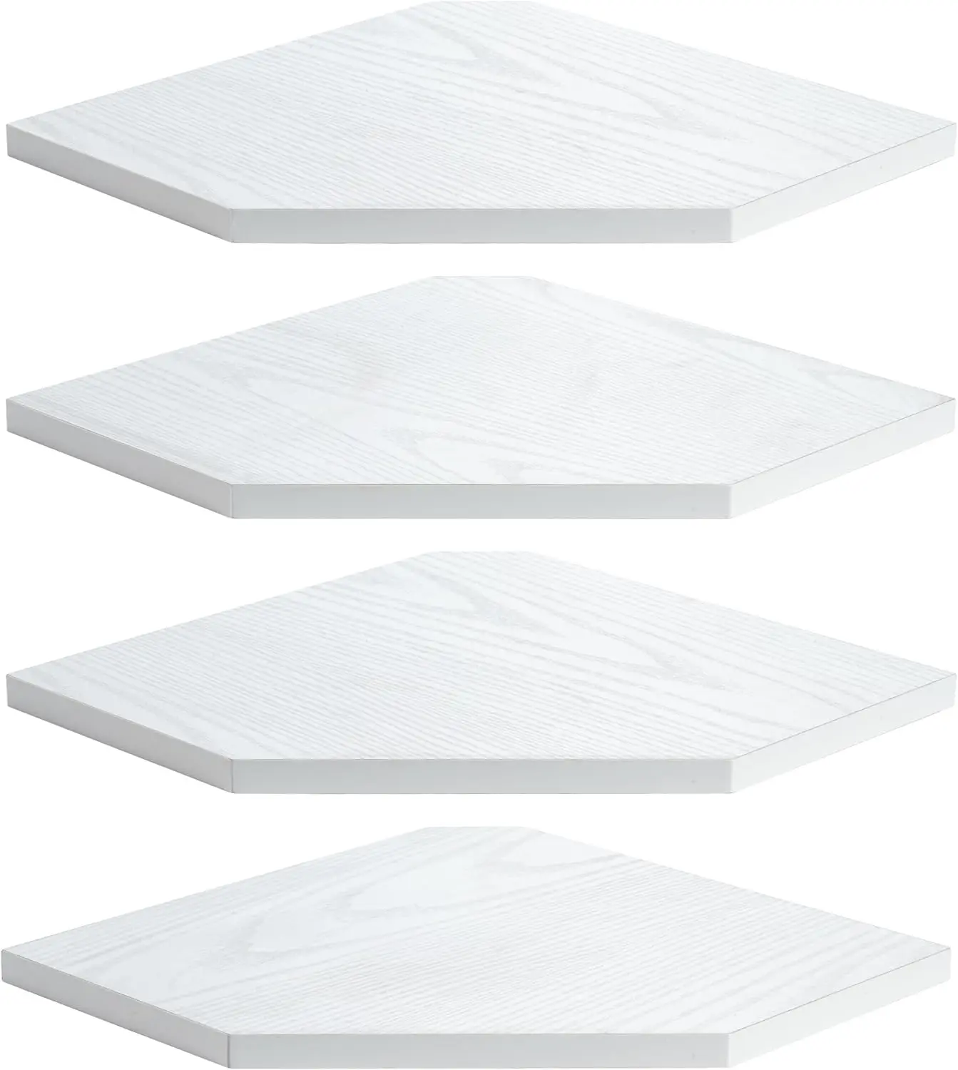 Set of 4 Floating Corner Shelves, Rustic White Wood Wall Mount Organizer for Living Room Bedroom Bathroom Kitchen
Set of 4 Floating Corner Shelves, Rustic White Wood Wall Mount Organizer for Living Room Bedroom Bathroom Kitchen