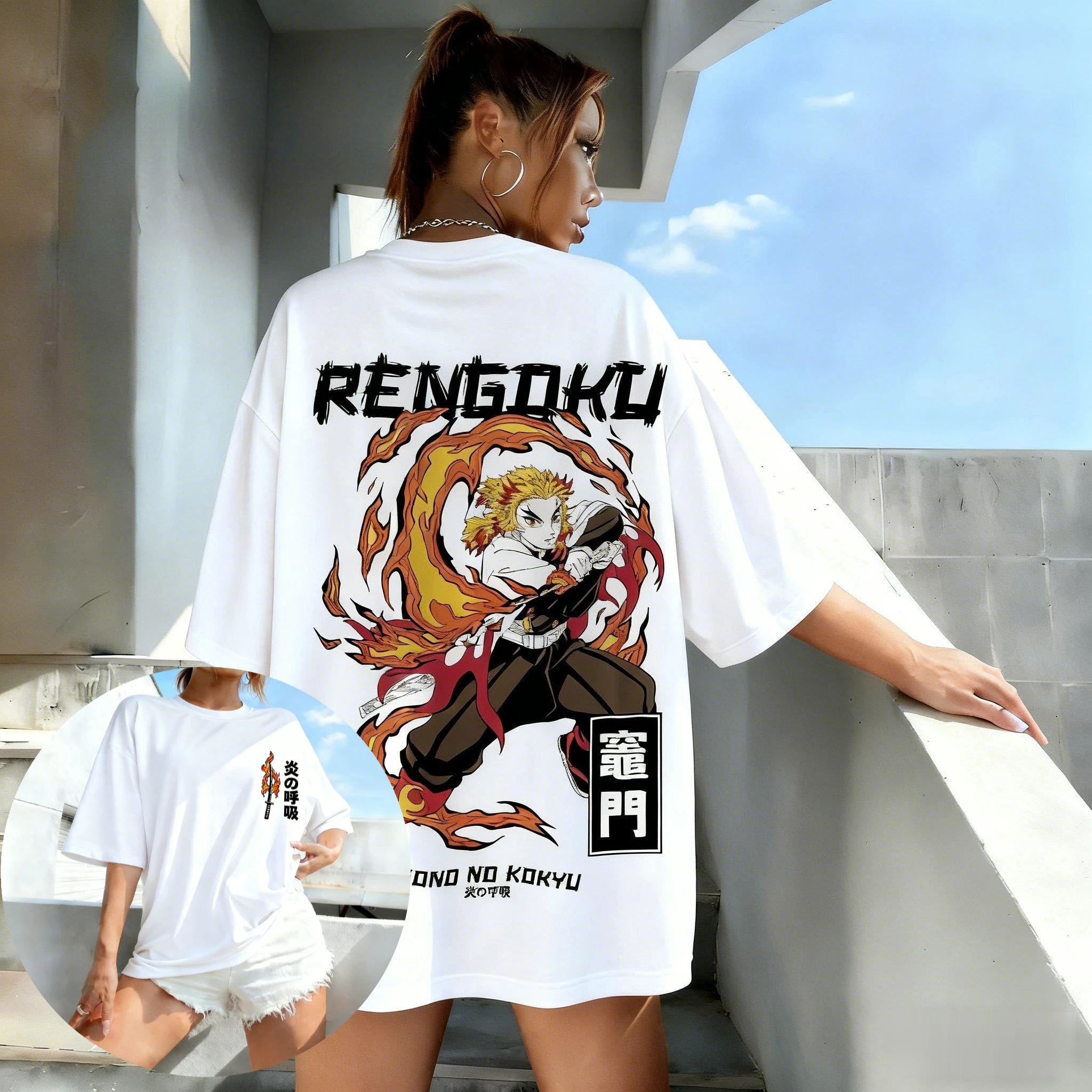 Demon Slayer Rengoku Kyojuro аниме футболка для мужчин и женщин хлопковые топы с короткими рукавами летняя повседневная уличная футболка с графическим рисунком модная новинка
Demon Slayer Rengoku Kyojuro аниме футболка для мужчин и женщин хлопковые топы с короткими рукавами летняя повседневная уличная футболка с графическим рисунком модная новинка