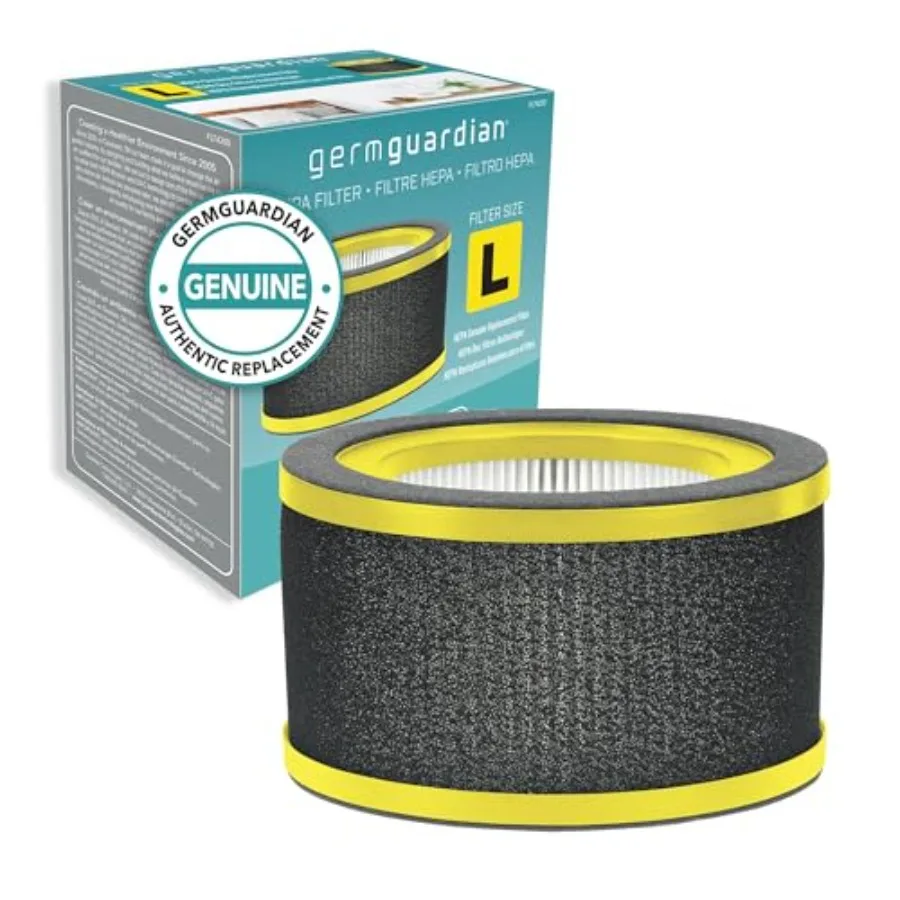 GermGuardian Filter L HEPA Pure Genuine Air Purifier Replacement Filter Removes 99.97% of Pollutants for AC4200 Air Purifiers B
GermGuardian Filter L HEPA Pure Genuine Air Purifier Replacement Filter Removes 99.97% of Pollutants for AC4200 Air Purifiers B