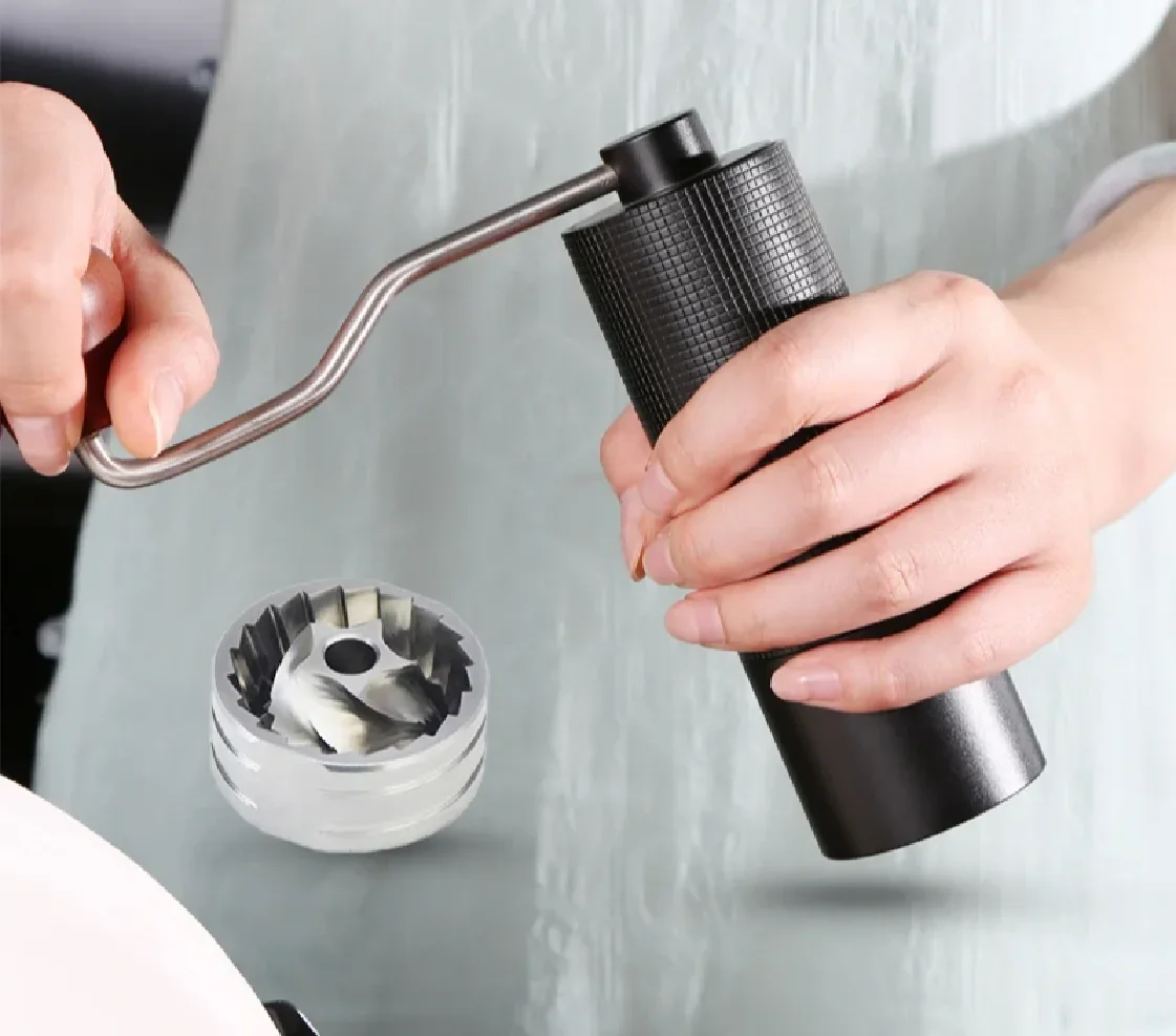 Professional Manual Coffee Grinder Upgrade All-metal Body Anti-slip Design Portable Grinder Burr Inside
Professional Manual Coffee Grinder Upgrade All-metal Body Anti-slip Design Portable Grinder Burr Inside