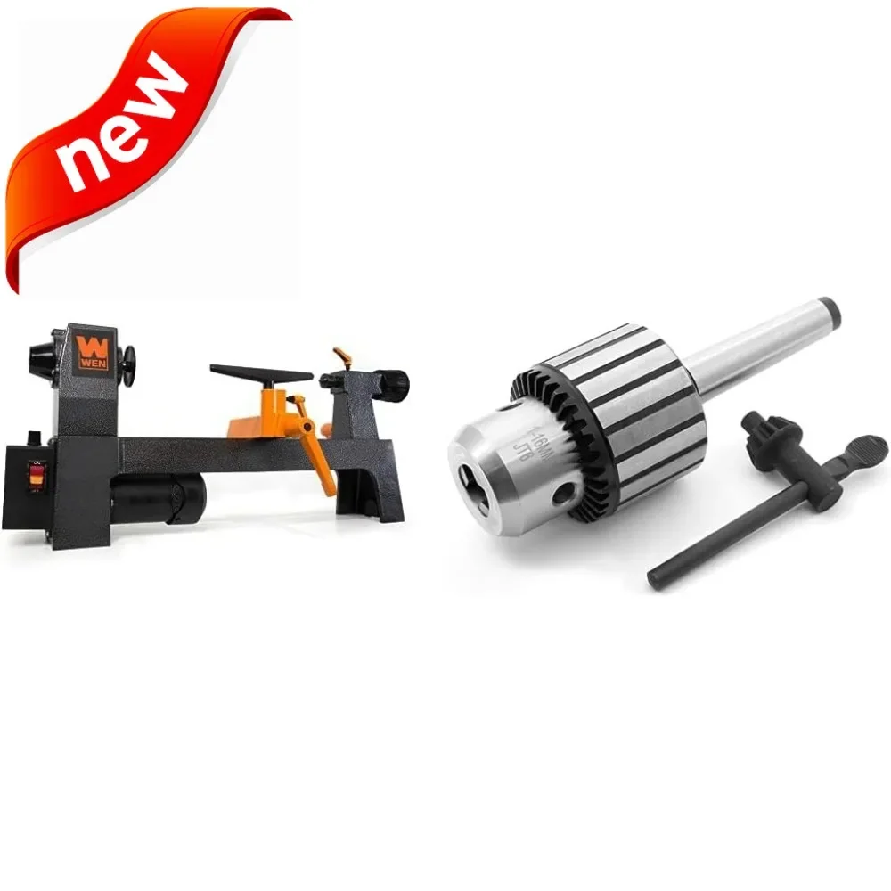 8-Inch x 13-Inch Variable Speed Mini Wood Lathe with 3.2-Amp Power and 5/8-Inch MT2 Keyed Chuck
8-Inch x 13-Inch Variable Speed Mini Wood Lathe with 3.2-Amp Power and 5/8-Inch MT2 Keyed Chuck