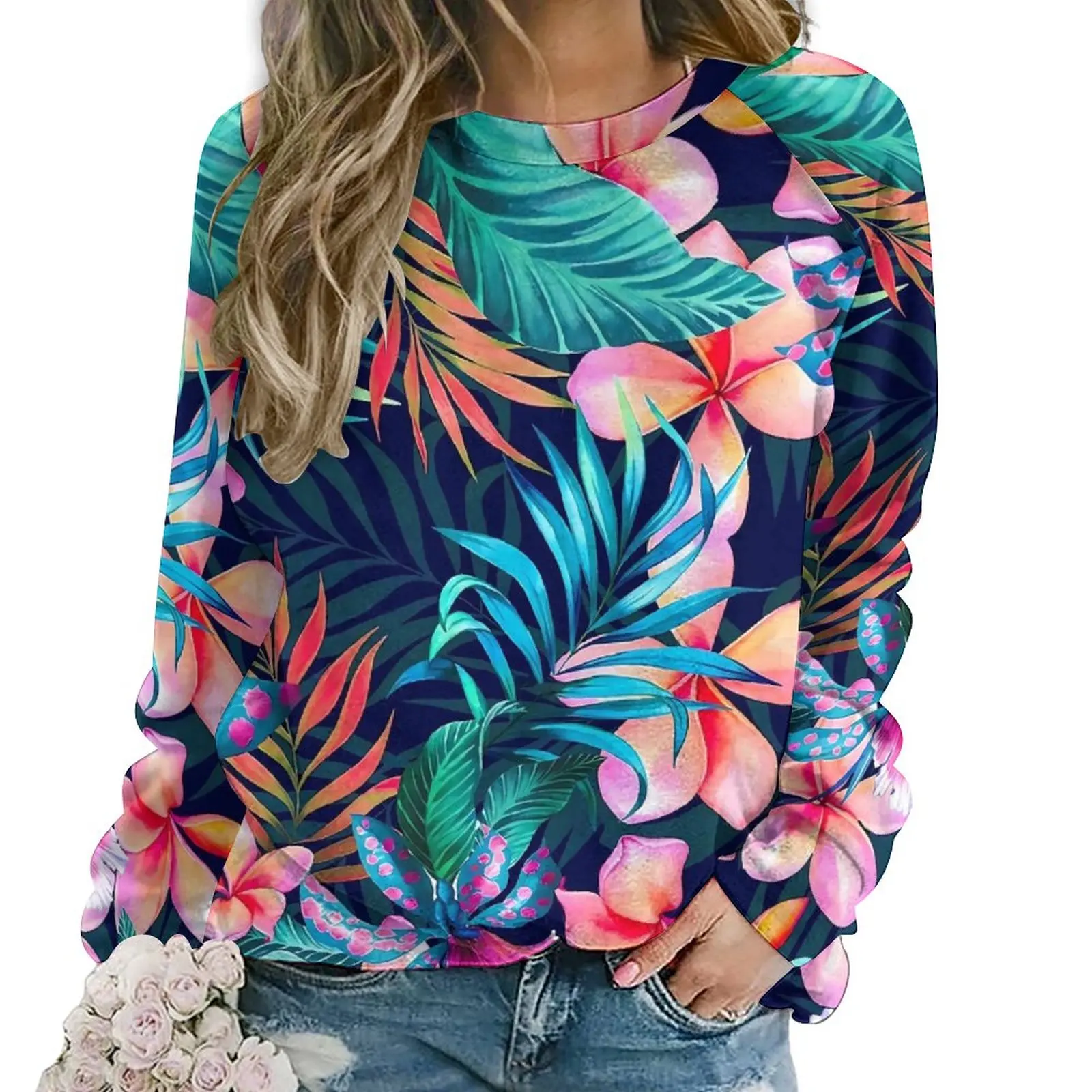 Tropical Floral Hoodies Womens Deep Jungle Flowers Street Wear Casual Hoodie Long Sleeve Kawaii Graphic Sweatshirts Big Size 3XL
Tropical Floral Hoodies Womens Deep Jungle Flowers Street Wear Casual Hoodie Long Sleeve Kawaii Graphic Sweatshirts Big Size 3XL