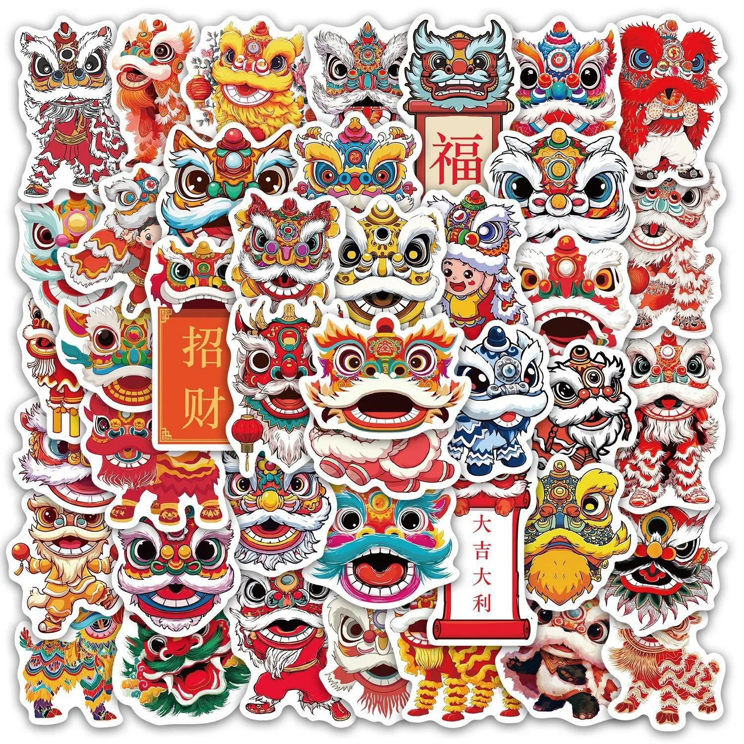 10/50 шт., китайский Новый год, танец льва, граффити, наклейки, декоративные наклейки для багажа, сделай сам, мотоцикл, ноутбук, чехол для телефона, водонепроницаемые наклейки
10/50 шт., китайский Новый год, танец льва, граффити, наклейки, декоративные наклейки для багажа, сделай сам, мотоцикл, ноутбук, чехол для телефона, водонепроницаемые наклейки