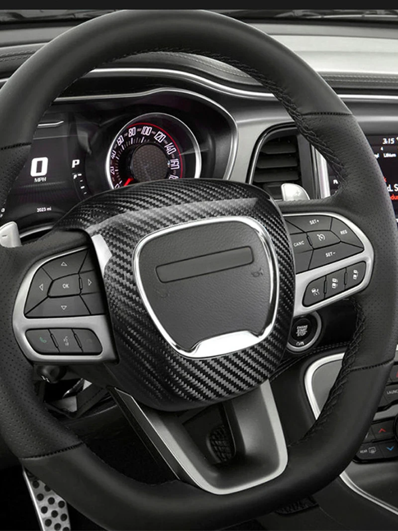 Чехол на руль из углеродного волокна для Dodge Charger Durango Challenger 2015-2023
Чехол на руль из углеродного волокна для Dodge Charger Durango Challenger 2015-2023
