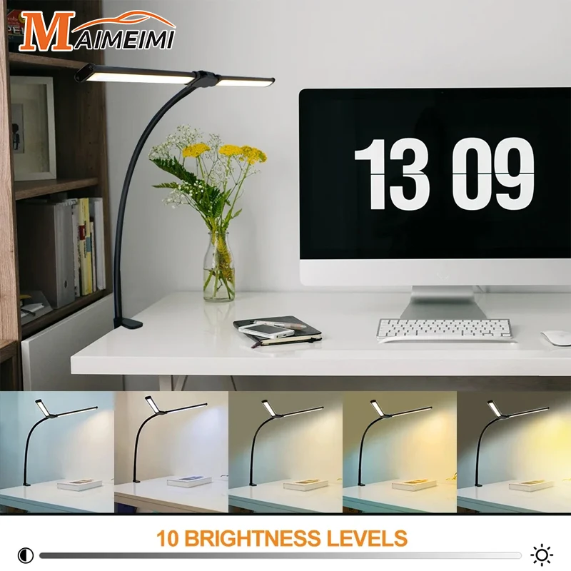 Double Head LED Desk Lamp Dimmable Computer Monitor Light USB Table Lamps Reading Lights Eye Protection 3 Color Mode For Office
Double Head LED Desk Lamp Dimmable Computer Monitor Light USB Table Lamps Reading Lights Eye Protection 3 Color Mode For Office