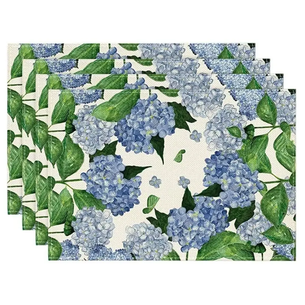 Dining Table Hydrangea Pattern Linen Placemat Anti Slip Heat Resistant Table Mat Rustic Oil Proof Tableware Pad Household
Dining Table Hydrangea Pattern Linen Placemat Anti Slip Heat Resistant Table Mat Rustic Oil Proof Tableware Pad Household