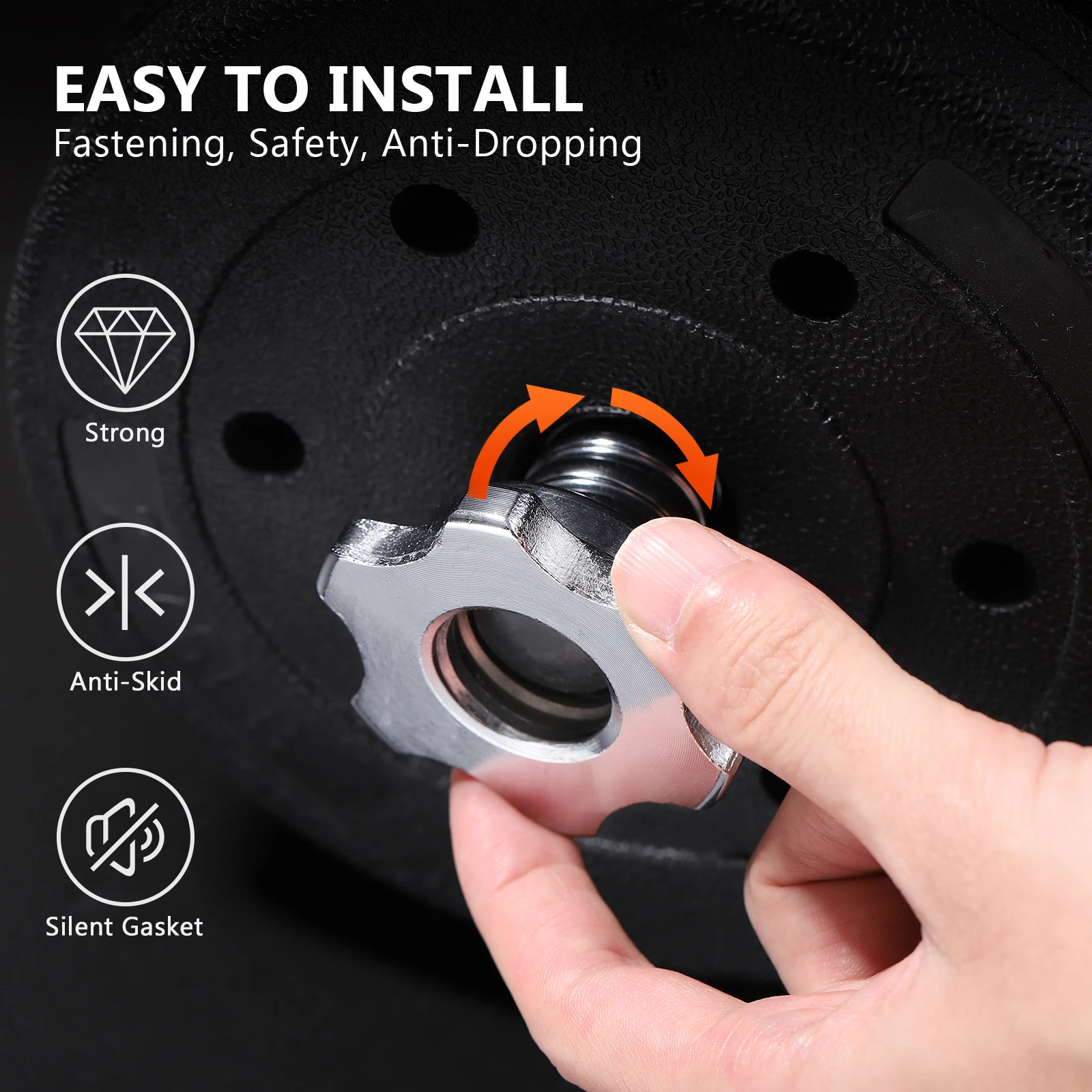 2pcs HexNut AntiSlip Dumbbell Barbell Screw Cap for WeightLifting Equipment with Silence Gasket Reducing Noise Suitable Gifts 
2pcs HexNut AntiSlip Dumbbell Barbell Screw Cap for WeightLifting Equipment with Silence Gasket Reducing Noise Suitable Gifts