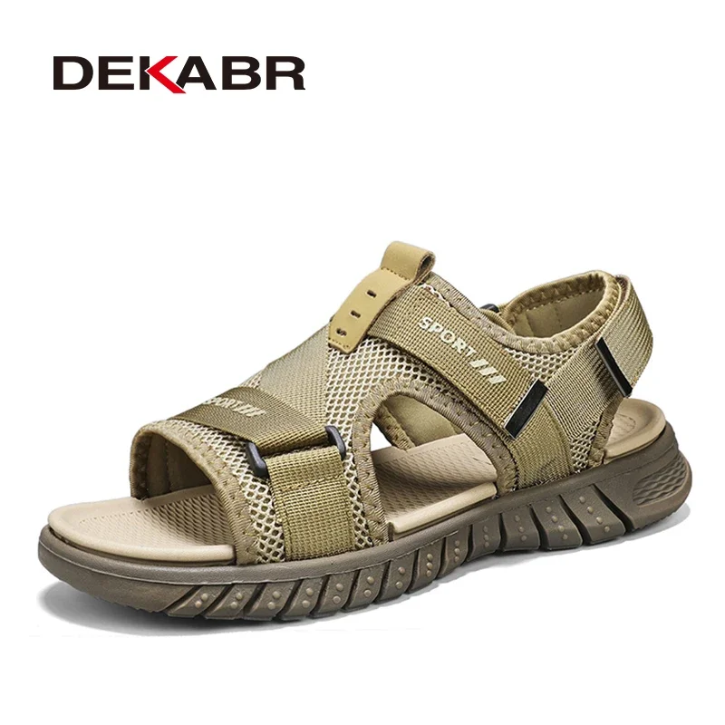 DEKABR New Fashion Men Sandals Mesh Genuine Leather Patchwork Hollow-Out Breathable Summer Shoes
DEKABR New Fashion Men Sandals Mesh Genuine Leather Patchwork Hollow-Out Breathable Summer Shoes