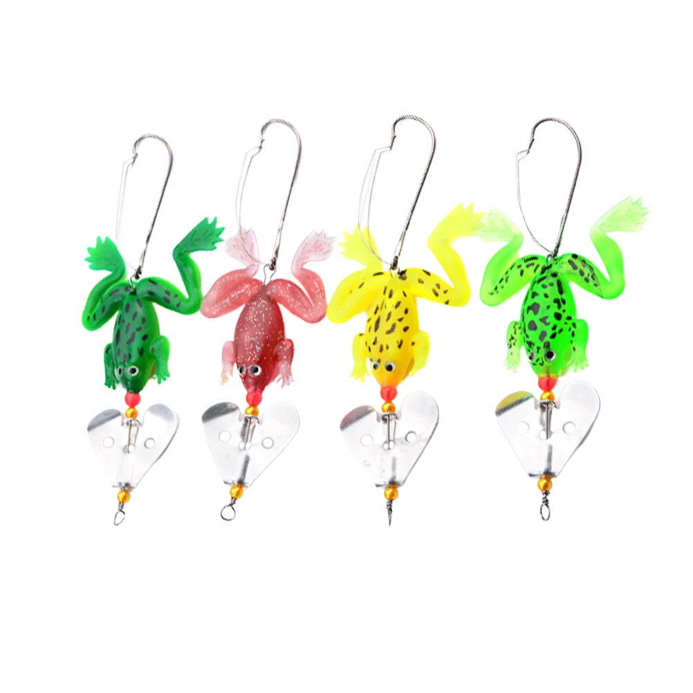 4pcs Fishing Lures Reusable Long Term Premium Plastic Material Vivid Frog Shape Carp Silver Carp Bass Baits Accessories
4pcs Fishing Lures Reusable Long Term Premium Plastic Material Vivid Frog Shape Carp Silver Carp Bass Baits Accessories