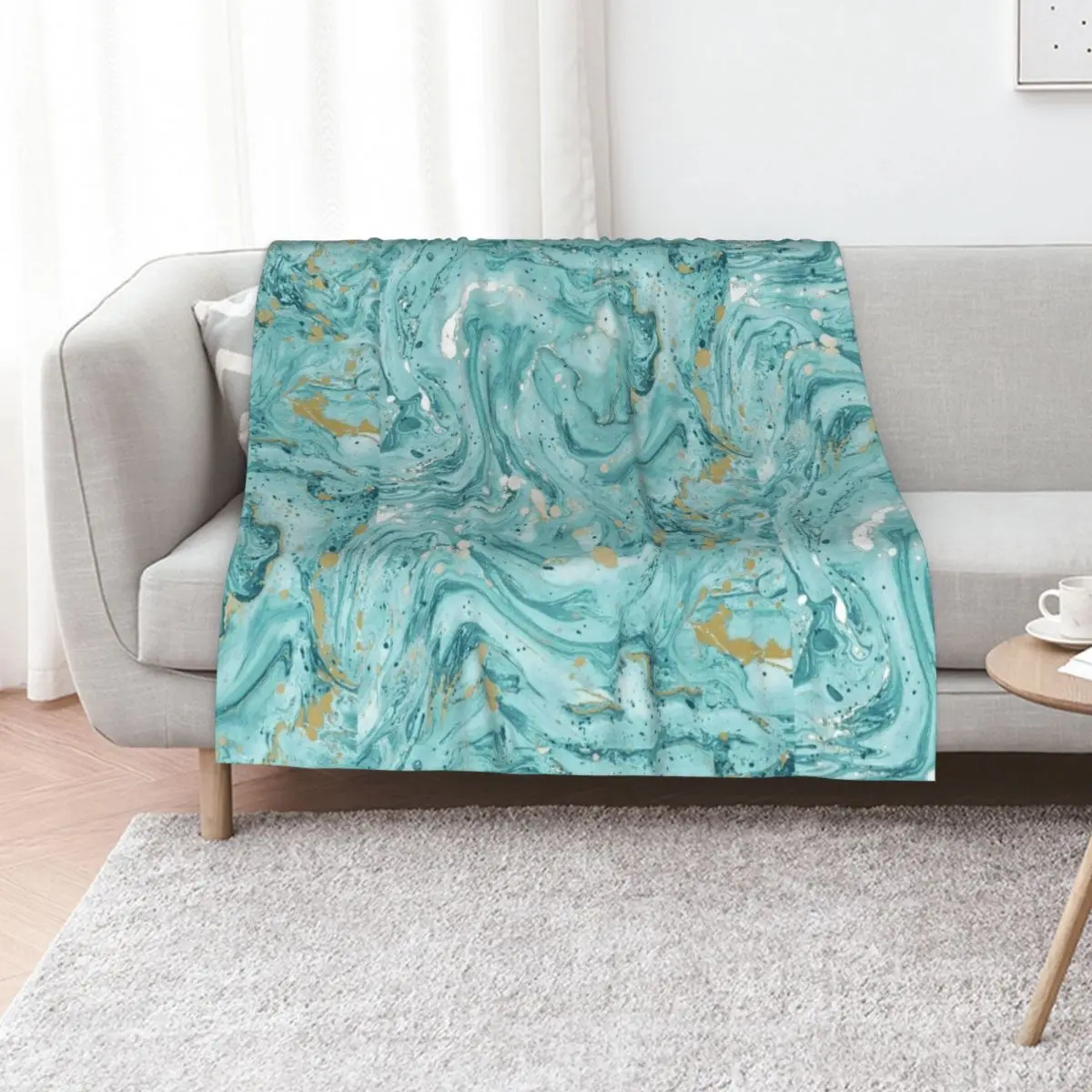 Marble Design - Gold Effect - Turquoise Blue, Teal Marbling Throw Blanket For Sofa Thin Plaid Shaggy Thins Blankets
Marble Design - Gold Effect - Turquoise Blue, Teal Marbling Throw Blanket For Sofa Thin Plaid Shaggy Thins Blankets