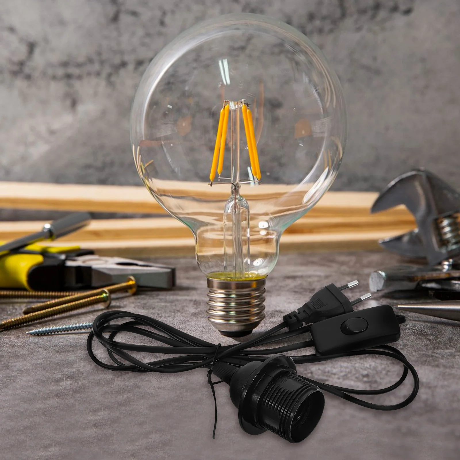 Розетка E27, 1,8 м, двойной круглый вилка, подвесной светильник, шнур, устойчивый к кабелю с кнопкой для комнатного двора, барбекю
Розетка E27, 1,8 м, двойной круглый вилка, подвесной светильник, шнур, устойчивый к кабелю с кнопкой для комнатного двора, барбекю