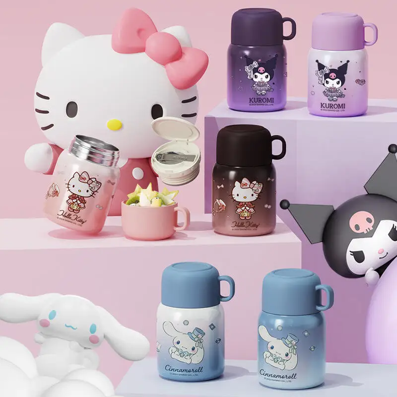 Cute Sanrios Hello Kittys My Melody Water Cup 316 Material Good-Looking Bring A Spoon Portable Insulated Lunch Cup Fashion Gift
Cute Sanrios Hello Kittys My Melody Water Cup 316 Material Good-Looking Bring A Spoon Portable Insulated Lunch Cup Fashion Gift