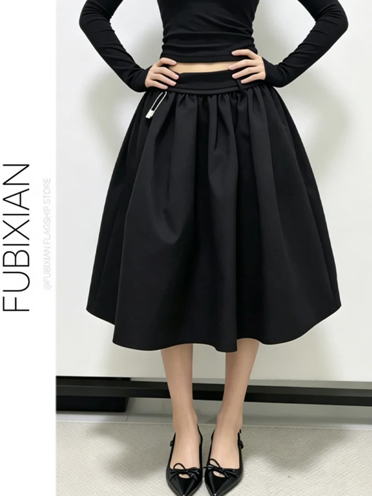 Dark Style Elastic Waist Black Puffy Skirt Spring Summer New Casual Vintage Half-length Skirt Low Waist Polyester Fiber
Dark Style Elastic Waist Black Puffy Skirt Spring Summer New Casual Vintage Half-length Skirt Low Waist Polyester Fiber