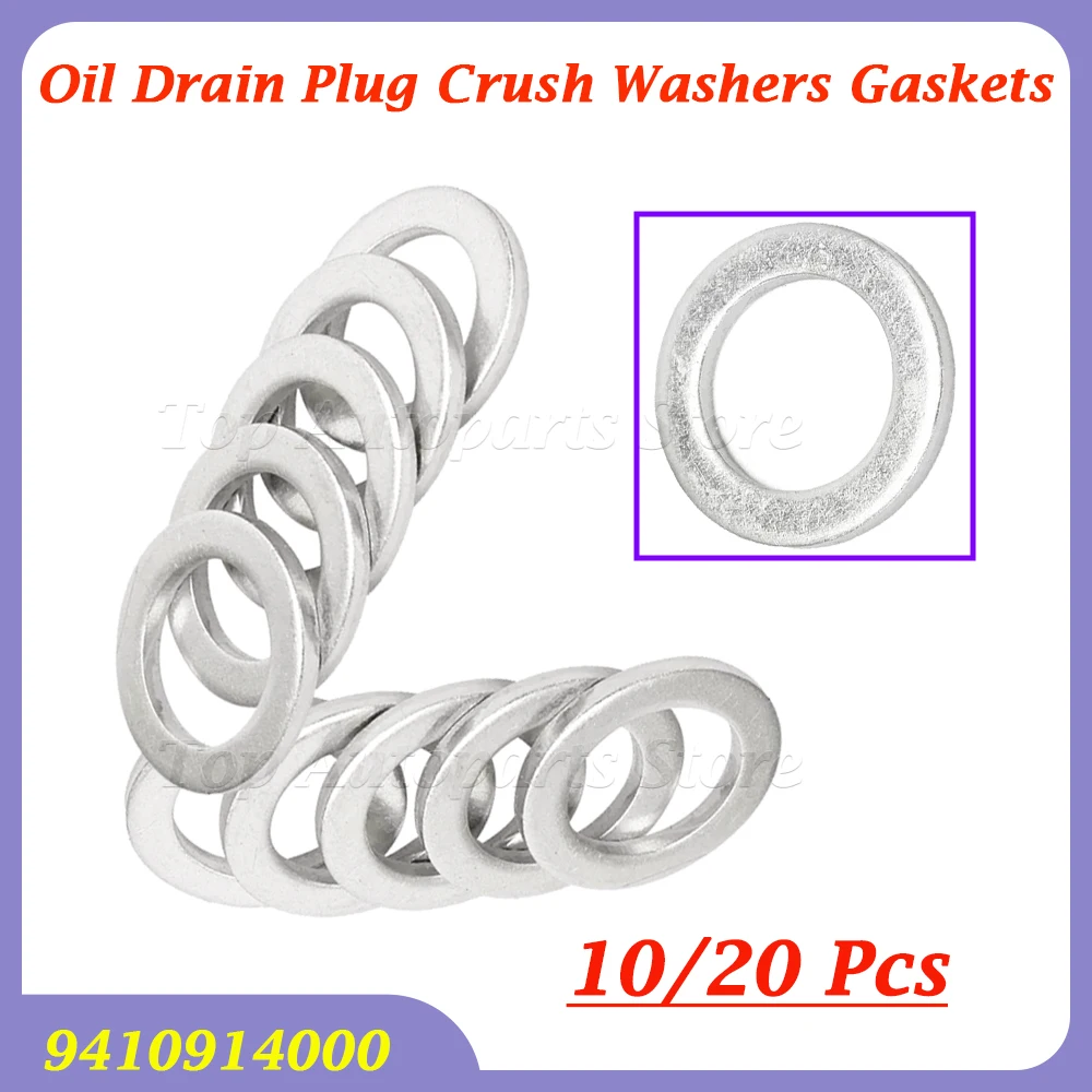 20/10Pcs 9410914000 94109-14000 94109 14000 14MM Oil Drain Plug Crush Washers Gaskets For Honda Accord Civic CRV CRZ HRV Acura
20/10Pcs 9410914000 94109-14000 94109 14000 14MM Oil Drain Plug Crush Washers Gaskets For Honda Accord Civic CRV CRZ HRV Acura