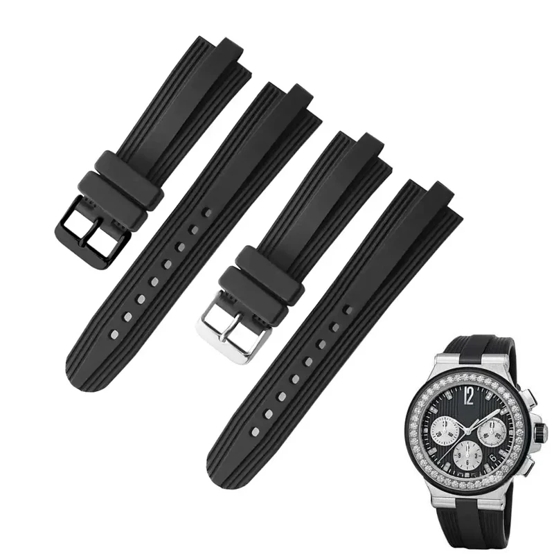 For Bvlgari DIAGONO series raised mouth watch band waterproof silicone watch band black watch accessories 22 * 7mm
For Bvlgari DIAGONO series raised mouth watch band waterproof silicone watch band black watch accessories 22 * 7mm
