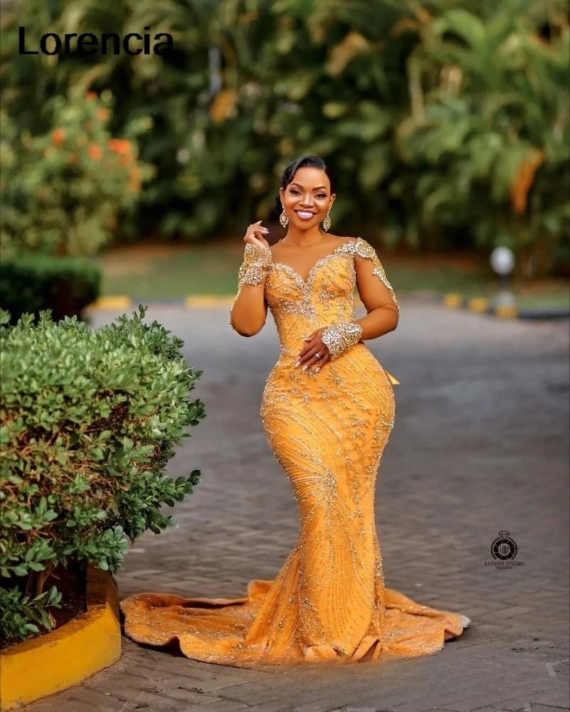 Блестящее золотое платье русалки Aso Ebi для выпускного вечера по индивидуальному заказу, вечернее платье с кристаллами и бисером в африканском стиле для черных девочек, Robe De Sorrie YPD413
Блестящее золотое платье русалки Aso Ebi для выпускного вечера по индивидуальному заказу, вечернее платье с кристаллами и бисером в африканском стиле для черных девочек, Robe De Sorrie YPD413