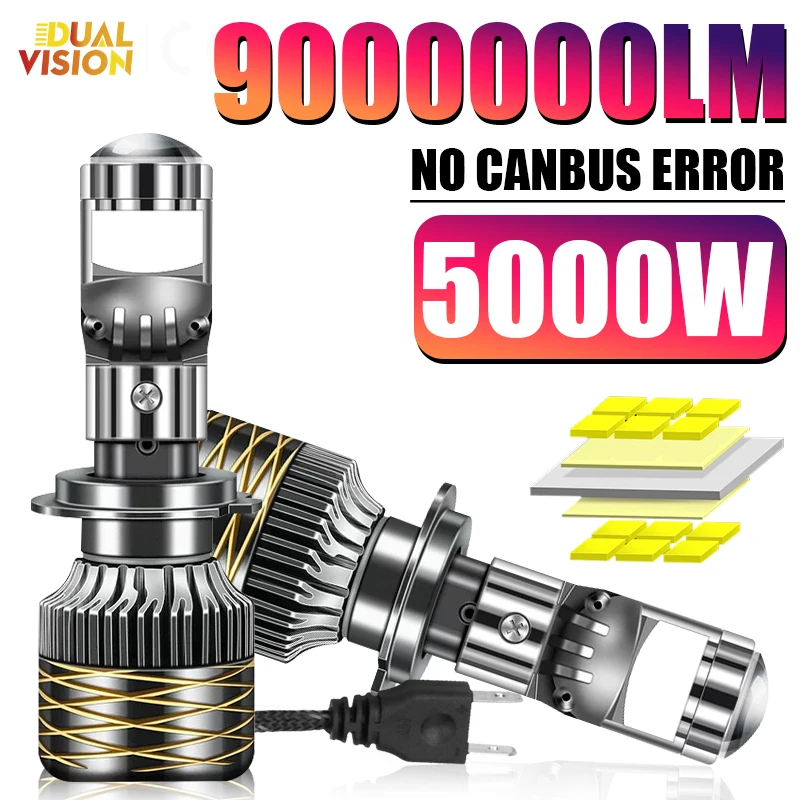 Мини-объектив H4 H11 H7 Светодиодные фары 5000 Вт 9000000LM Canbus H8 H9 HB3 9005 HB4 9006 CSP CHIP 6000K Белые моторные лампы Автомобильные противотуманные фары
Мини-объектив H4 H11 H7 Светодиодные фары 5000 Вт 9000000LM Canbus H8 H9 HB3 9005 HB4 9006 CSP CHIP 6000K Белые моторные лампы Автомобильные противотуманные фары