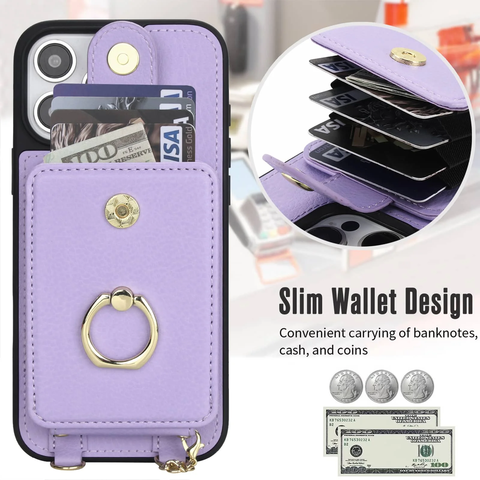 Чехол-кошелек для iPhone 17/Air/16e/16/15/14/13/12 Pro Max, кошелек на молнии через плечо, съемный флип-держатель RFID-карты, магнитный чехол
Чехол-кошелек для iPhone 17/Air/16e/16/15/14/13/12 Pro Max, кошелек на молнии через плечо, съемный флип-держатель RFID-карты, магнитный чехол