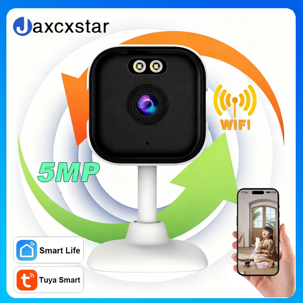 Jaxcxstar 5MP HD Wifi Camera Indoor Mini Home Surveillance Camera Night Vision Two Ways Audio Human Detection Tuya Security Cam
Jaxcxstar 5MP HD Wifi Camera Indoor Mini Home Surveillance Camera Night Vision Two Ways Audio Human Detection Tuya Security Cam