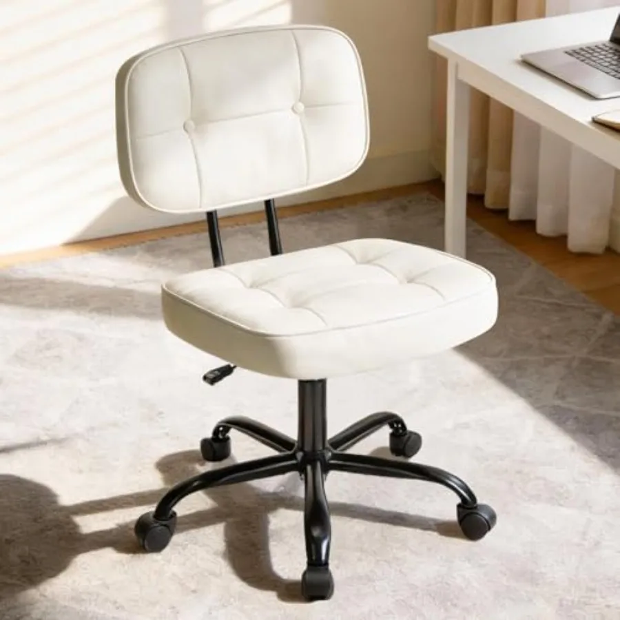 Home Office Desk Chair - Ergonomic Armless PU Leather Computer Rolling Task Chair with Comfy Lumbar Support and Height Adjustab
Home Office Desk Chair - Ergonomic Armless PU Leather Computer Rolling Task Chair with Comfy Lumbar Support and Height Adjustab