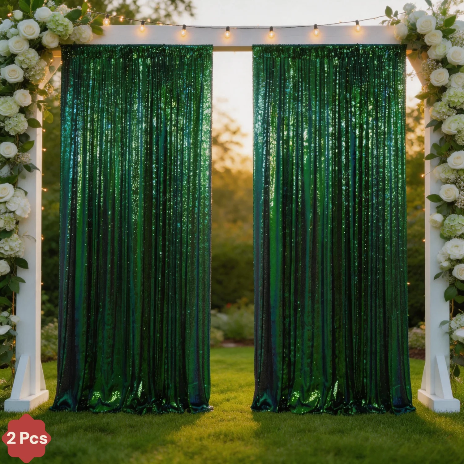 2 Pack Iridescent Green Sequin Backdrop 10FTx5FT, Shimmer Glitter Background Curtain for Wedding, Birthday Party, Baby Shower, Home Party, Photography Studio Indoor Decoration
2 Pack Iridescent Green Sequin Backdrop 10FTx5FT, Shimmer Glitter Background Curtain for Wedding, Birthday Party, Baby Shower, Home Party, Photography Studio Indoor Decoration