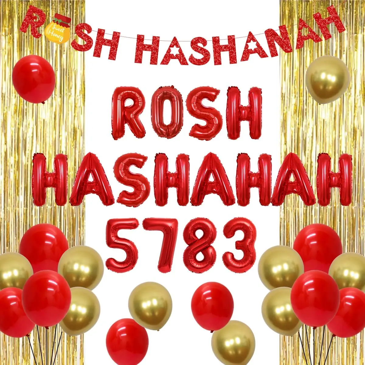 Cheereveal Rosh Hashanah Decorations Jewish New Year Party Decorations Rosh Hashanah Banner 5783 Foil Balloon for Holiday Party
Cheereveal Rosh Hashanah Decorations Jewish New Year Party Decorations Rosh Hashanah Banner 5783 Foil Balloon for Holiday Party