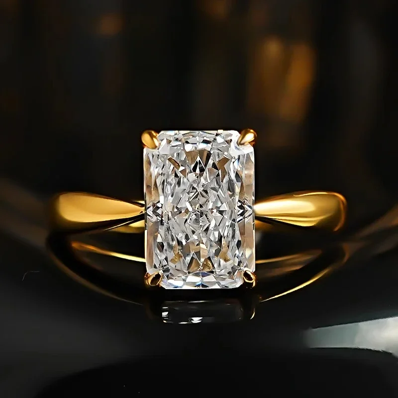 Ring 925 silver Redion ice flower cut rectangular white diamond inlaid with high carbon diamond ins style versatile gift
Ring 925 silver Redion ice flower cut rectangular white diamond inlaid with high carbon diamond ins style versatile gift