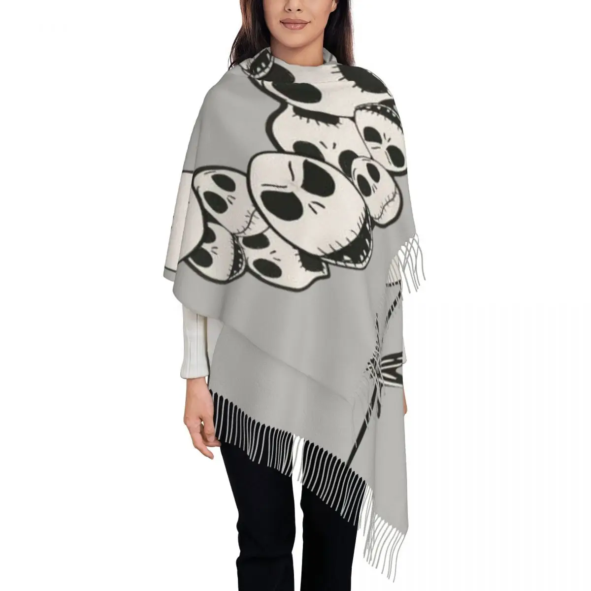 Женский шарф с кисточками Джека Скеллингтона на заказ, мягкие шали, женские зимне-осенние шарфы
Женский шарф с кисточками Джека Скеллингтона на заказ, мягкие шали, женские зимне-осенние шарфы