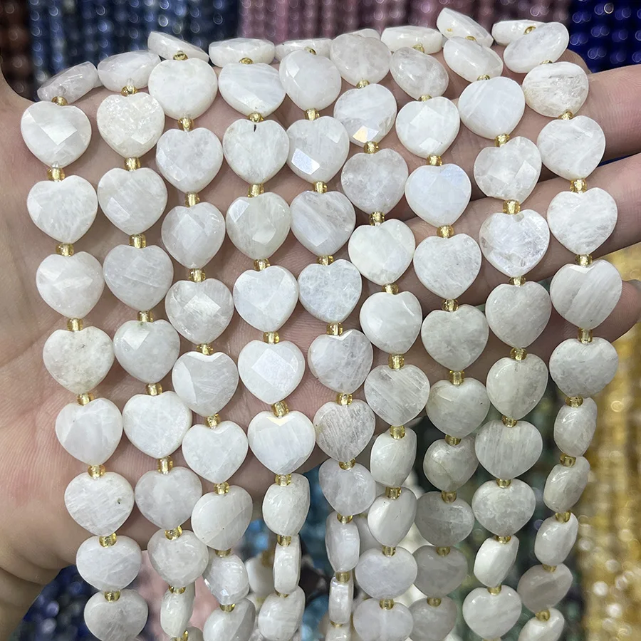 Natural Blue Moonlight Stone Heart Shaped Beads Faceted Section Handmade For Jewelry Making DIY Necklace Bracelet 15''12mm
Natural Blue Moonlight Stone Heart Shaped Beads Faceted Section Handmade For Jewelry Making DIY Necklace Bracelet 15''12mm