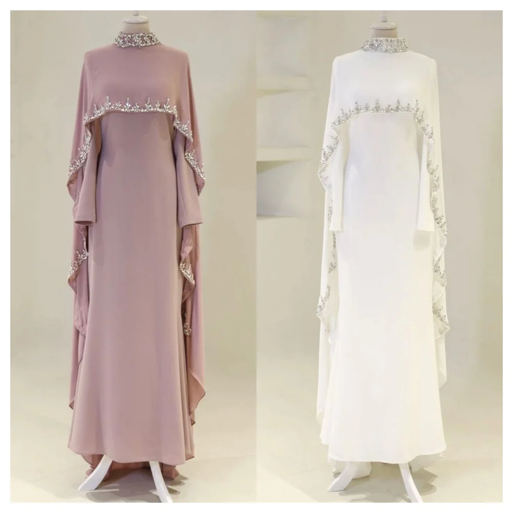 Customized Customized Elegant Jersey Evening Dress Temperament High Neckline Long Sleeves Party Dress High Quality Straight Cele
Customized Customized Elegant Jersey Evening Dress Temperament High Neckline Long Sleeves Party Dress High Quality Straight Cele
