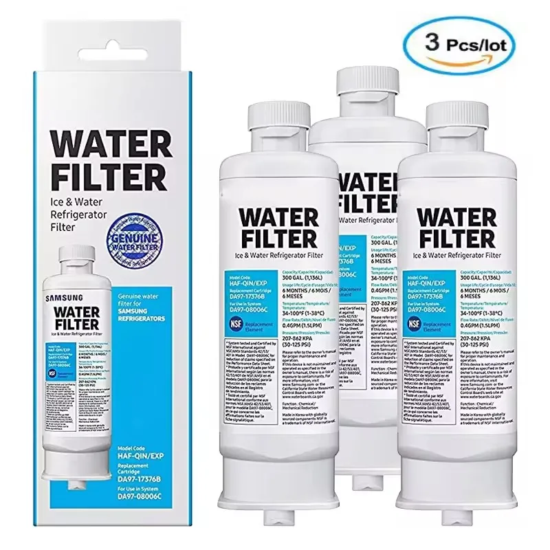 Replace Samsung DA97-17376B DA97-08006C, HAF-QIN, HAF-QIN / EXP, RF23M8070SG, refrigerator water filter (3 packs)
Replace Samsung DA97-17376B DA97-08006C, HAF-QIN, HAF-QIN / EXP, RF23M8070SG, refrigerator water filter (3 packs)