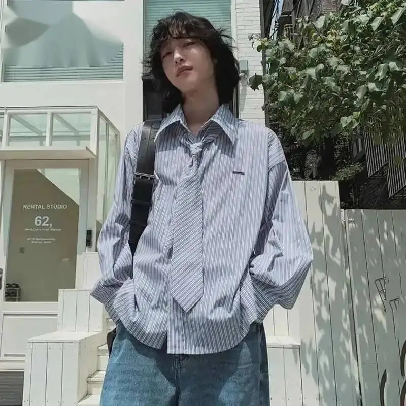 Spring Men's Long Sleeve Shirts New Striped Tie College Style Loose Casual Male Turn-down Collar Clothing 2026 9WXOVY
Spring Men's Long Sleeve Shirts New Striped Tie College Style Loose Casual Male Turn-down Collar Clothing 2026 9WXOVY