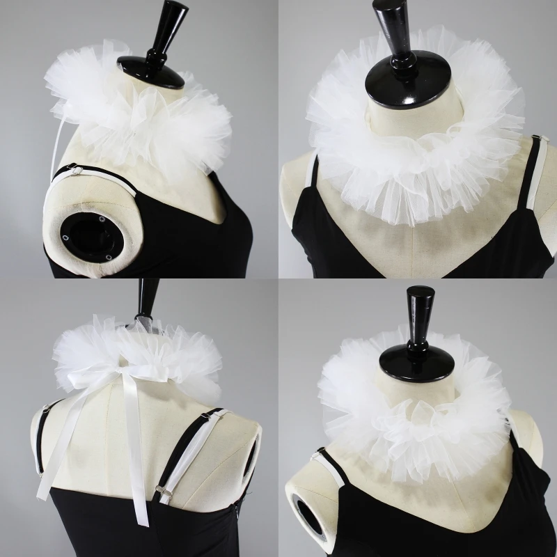 Women Tulle Fluffy Ruffled Fake Collar Layered Mesh Cosplay Costume Clown Choker
Women Tulle Fluffy Ruffled Fake Collar Layered Mesh Cosplay Costume Clown Choker