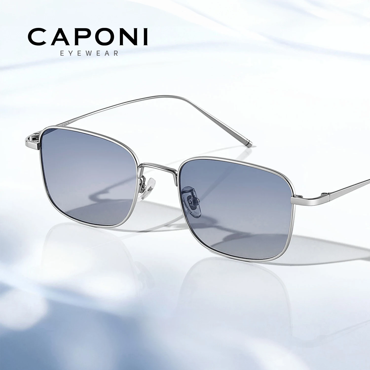 CAPONI Fashion Women Sunglasses Titanium Outdoor Sun Glasses Anti Glare UV400 Protect Gradient Blue Lenses Silver Shade CP35610
CAPONI Fashion Women Sunglasses Titanium Outdoor Sun Glasses Anti Glare UV400 Protect Gradient Blue Lenses Silver Shade CP35610