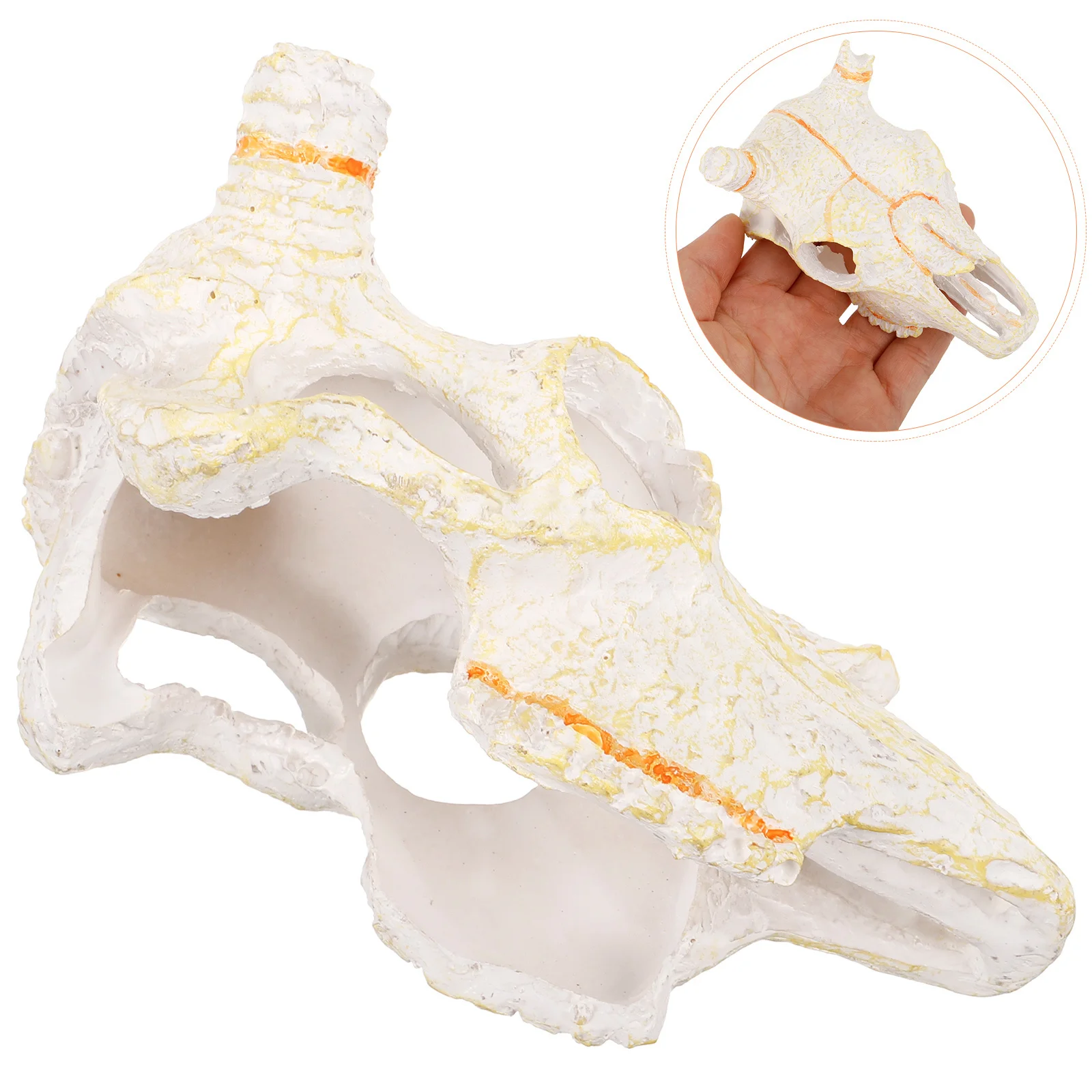 Resin Bull Skull Fish Tank Ornament Reptile Shelter Aquarium Decoration Fish Hideout Shrimp Shelter Underwater Decor 
Resin Bull Skull Fish Tank Ornament Reptile Shelter Aquarium Decoration Fish Hideout Shrimp Shelter Underwater Decor