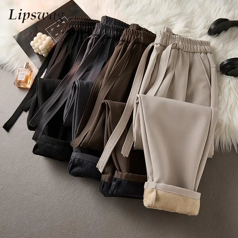 Vintage Drawstring Fleece Liner Pants Mens Autumn Winter Outdoor Casual Warm Thickened Trousers Men Solid Color Cropped Pants
Vintage Drawstring Fleece Liner Pants Mens Autumn Winter Outdoor Casual Warm Thickened Trousers Men Solid Color Cropped Pants