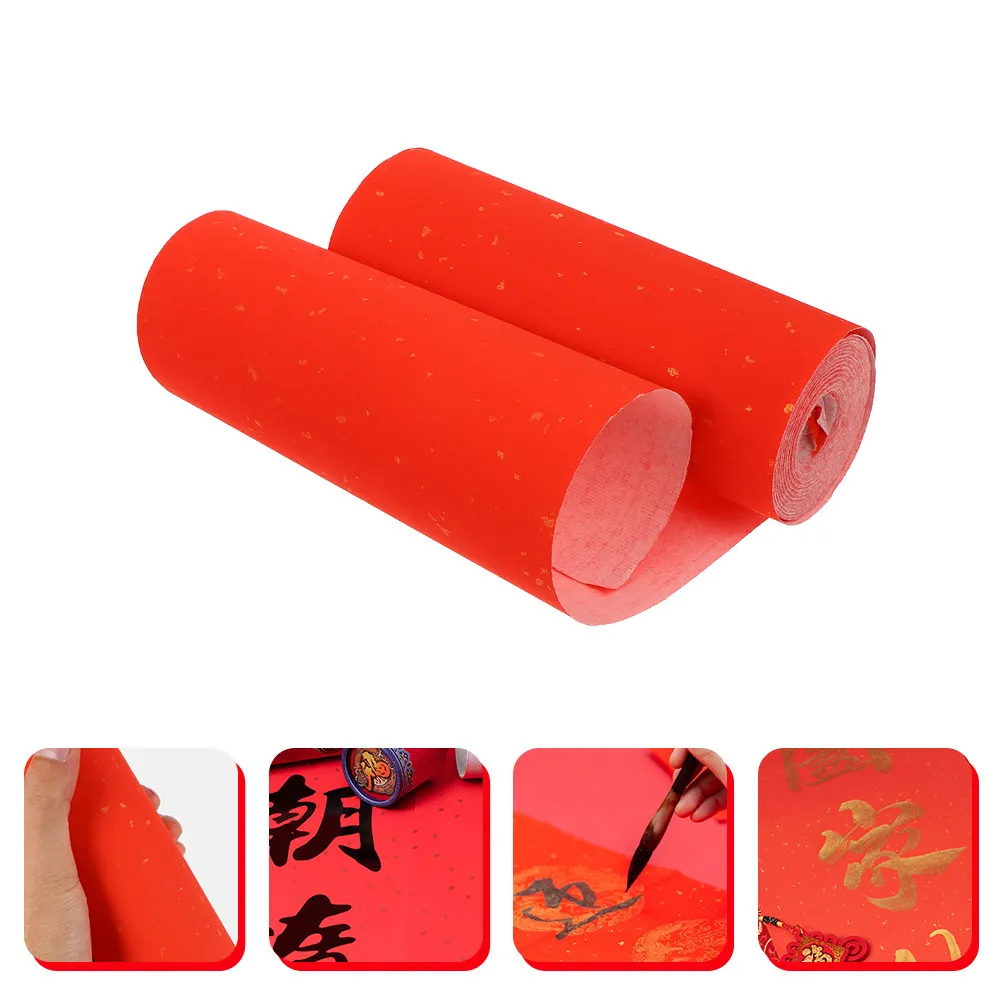 1 Roll Classic Bright Red Gold Bronzing Chinese Calligraphy Couplets Paper Spring Festival Writing Rice Paper Scroll
1 Roll Classic Bright Red Gold Bronzing Chinese Calligraphy Couplets Paper Spring Festival Writing Rice Paper Scroll