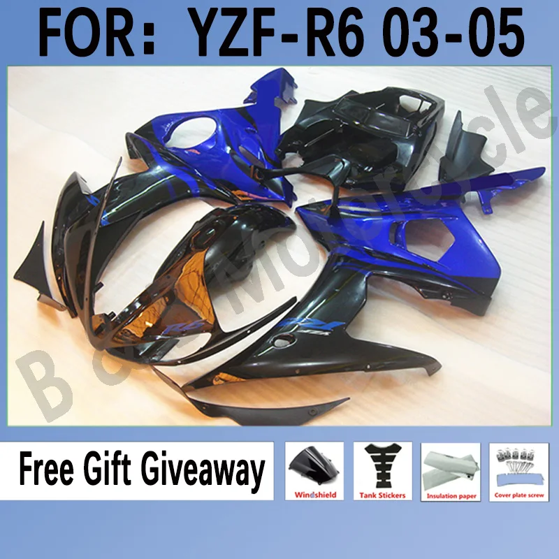 Детали обтекателей для YAMAHA YZF R6, комплект 2003 2004 2005, YZF-R6 2003-2005, комплект кузова из АБС-пластика на заказ, черный, синий
Детали обтекателей для YAMAHA YZF R6, комплект 2003 2004 2005, YZF-R6 2003-2005, комплект кузова из АБС-пластика на заказ, черный, синий